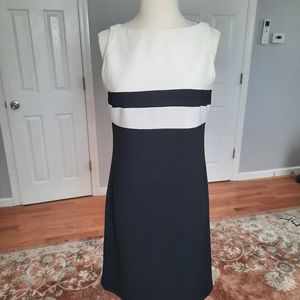 Vintage Kener sleeveless color black sheath dress
